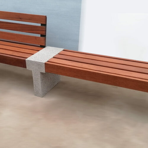 Parkbank model Kampas 14 Enn fraaie combinatie van parkbank Kampas met leuning en zonder leuning